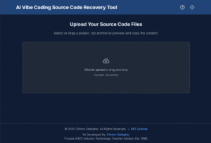 AI Vibe Coding Source Code Recovery Tool Screenshot