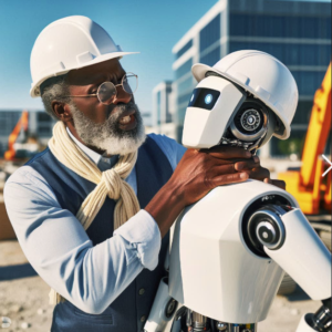 Construction Manager Choking Robot