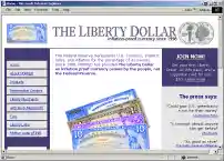 Picture of The Liberty Dollar homepage